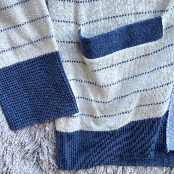 Wendi Reed Men's Cashmere Cotton Cardigan Sweater 1 S Stripe Button V-Neck - Picture 8 of 16